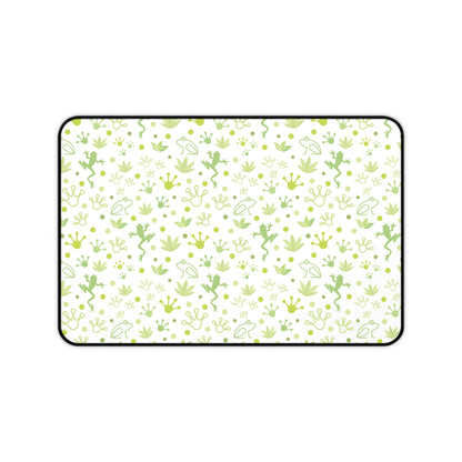 Froggy Desk Mat Green Jumpy Frogs Computer Mat Lime Green Toad Office Mat - Home Decor - Kristine Celestine