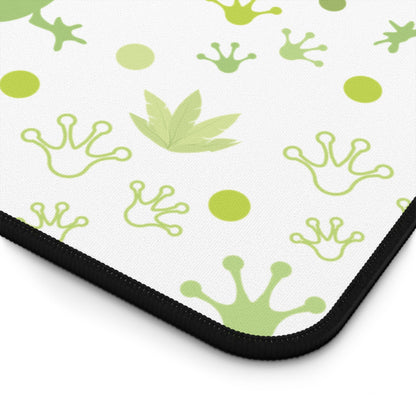 Froggy Desk Mat Green Jumpy Frogs Computer Mat Lime Green Toad Office Mat - Home Decor - Kristine Celestine