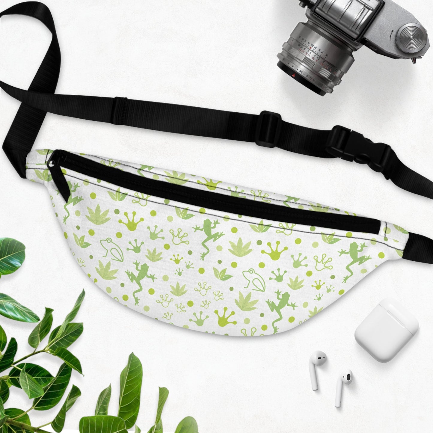 Froggy Fanny Pack Fun Green Frog Belt Bag Fanny Bag Waist Pack Bum Bag - Bags - Kristine Celestine