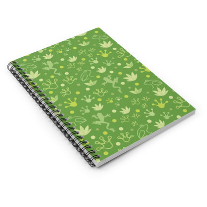 Froggy Green Spiral Notebook 6x8" - Notebook - Kristine Celestine