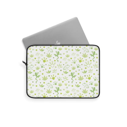 Froggy Laptop Sleeve Cute Green Frog Laptop Pouch Summer Toad Laptop Bag Laptop Case Spring Laptop Protector Cute Tablet Sleeve Pretty Tablet Case Adorable Tablet Pouch - Laptop Sleeve - Kristine Celestine