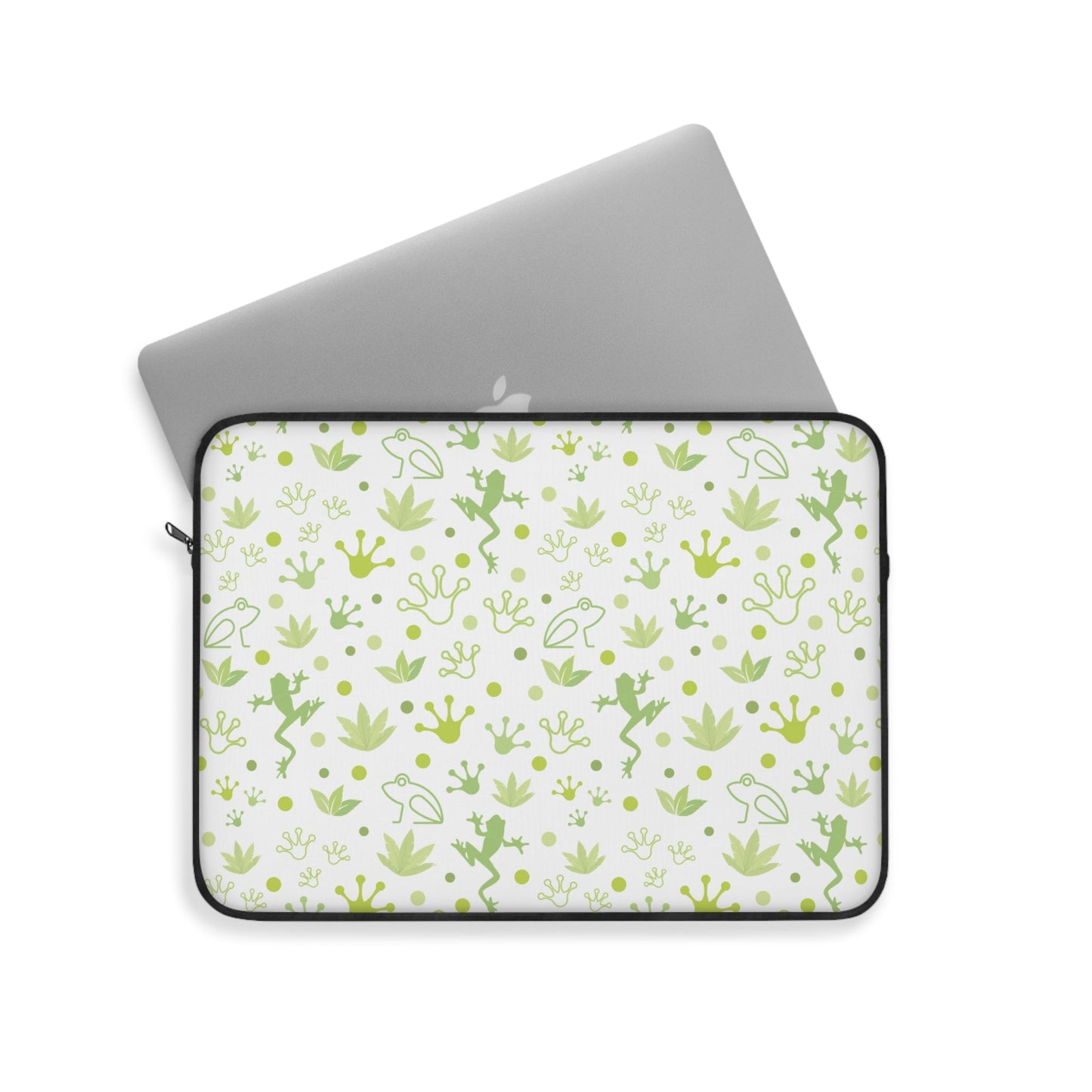 Froggy Laptop Sleeve Cute Green Frog Laptop Pouch Summer Toad Laptop Bag Laptop Case Spring Laptop Protector Cute Tablet Sleeve Pretty Tablet Case Adorable Tablet Pouch - Laptop Sleeve - Kristine Celestine