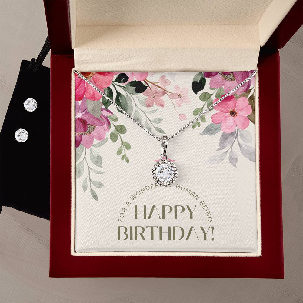 Happy Birthday, Eternal Necklace and Earrings Bundle - Jewelry - Kristine Celestine