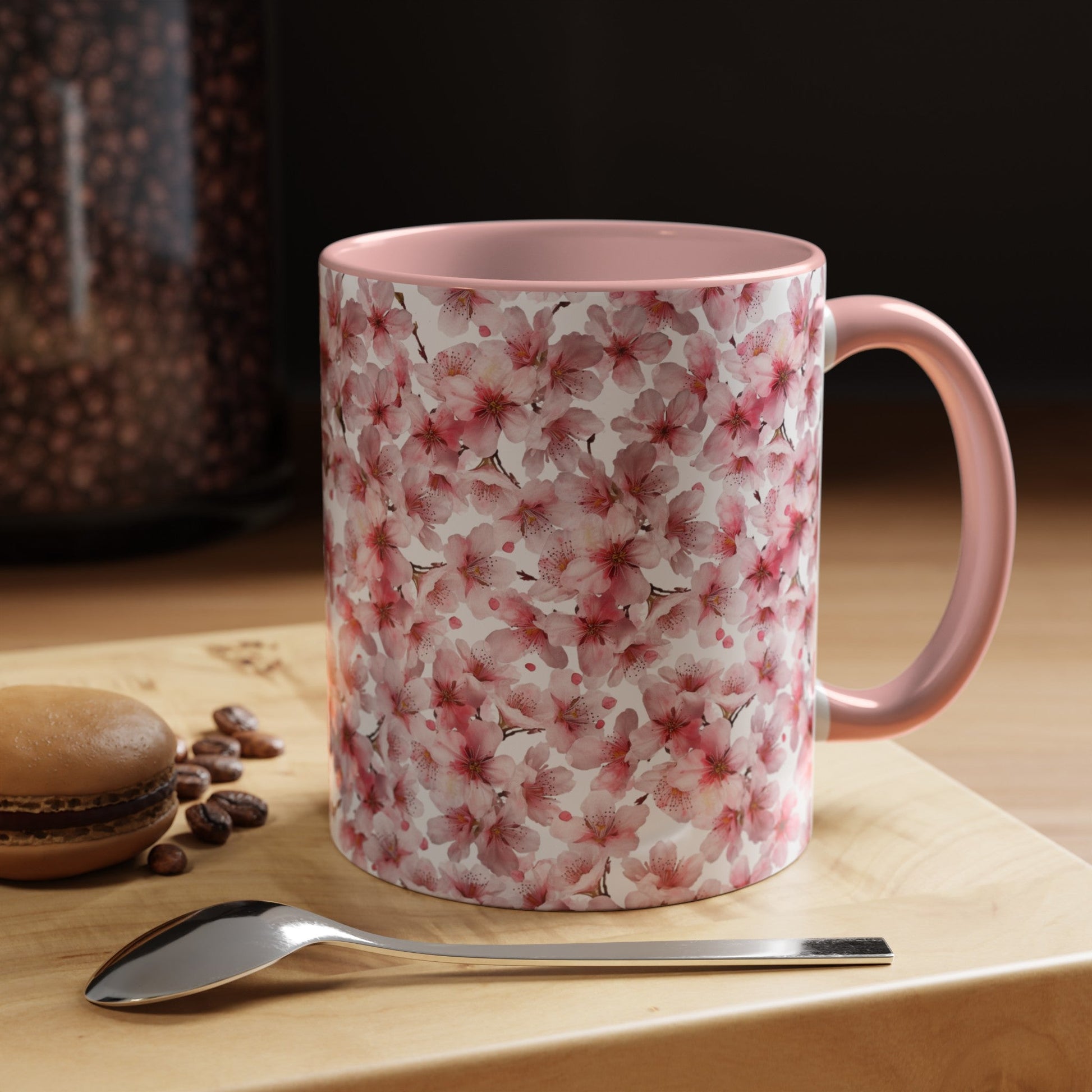 Flower Forest Accent Mug with Pink Interior (vE) - Mug - Kristine Celestine