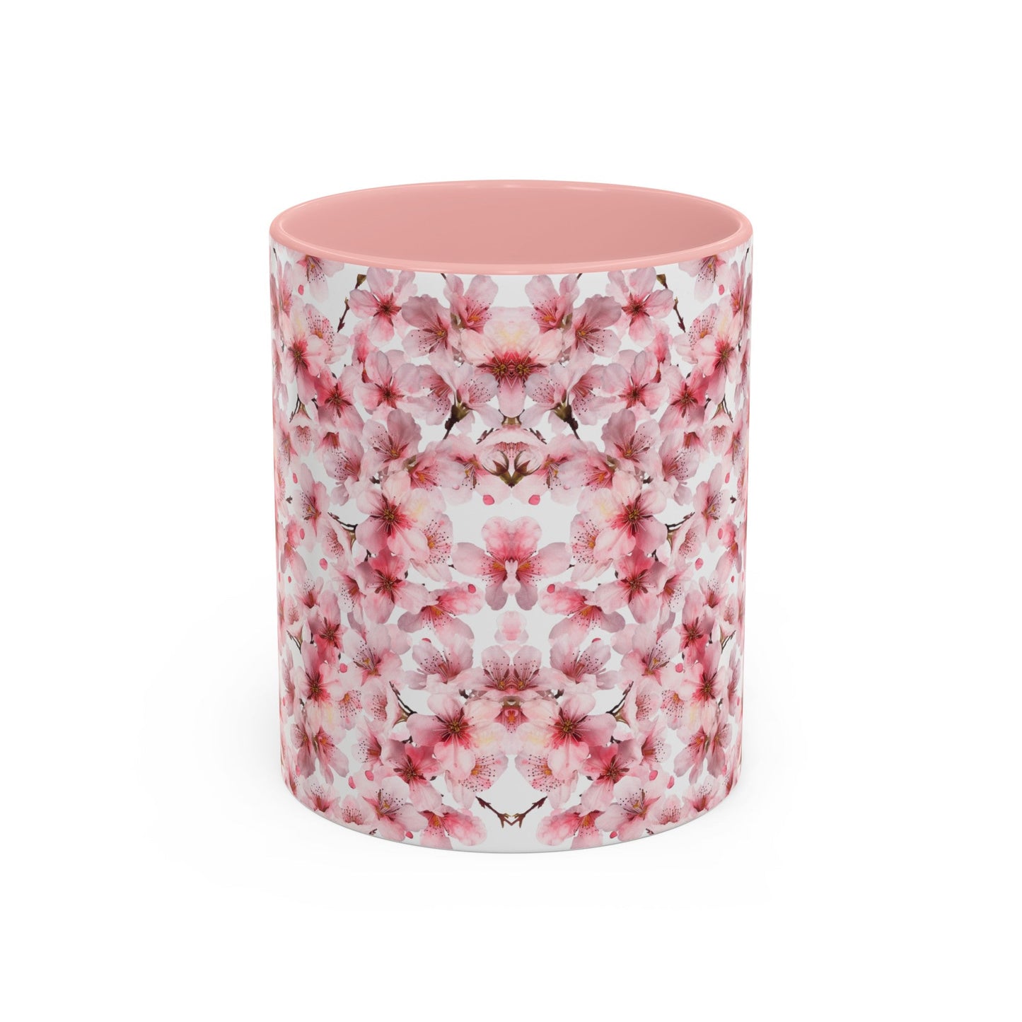 Flower Forest Accent Mug with Pink Interior (vE) - Mug - Kristine Celestine