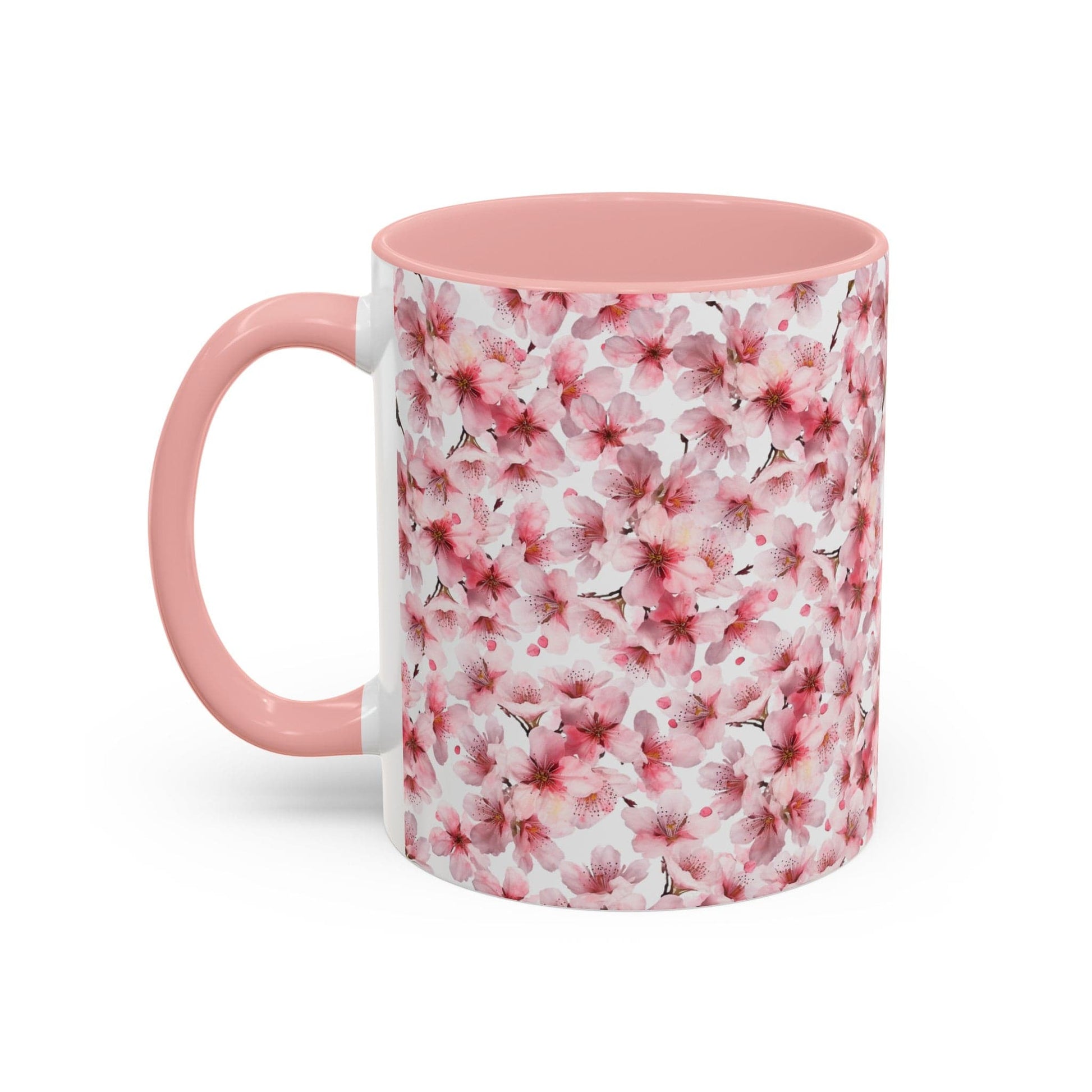 Flower Forest Accent Mug with Pink Interior (vE) - Mug - Kristine Celestine