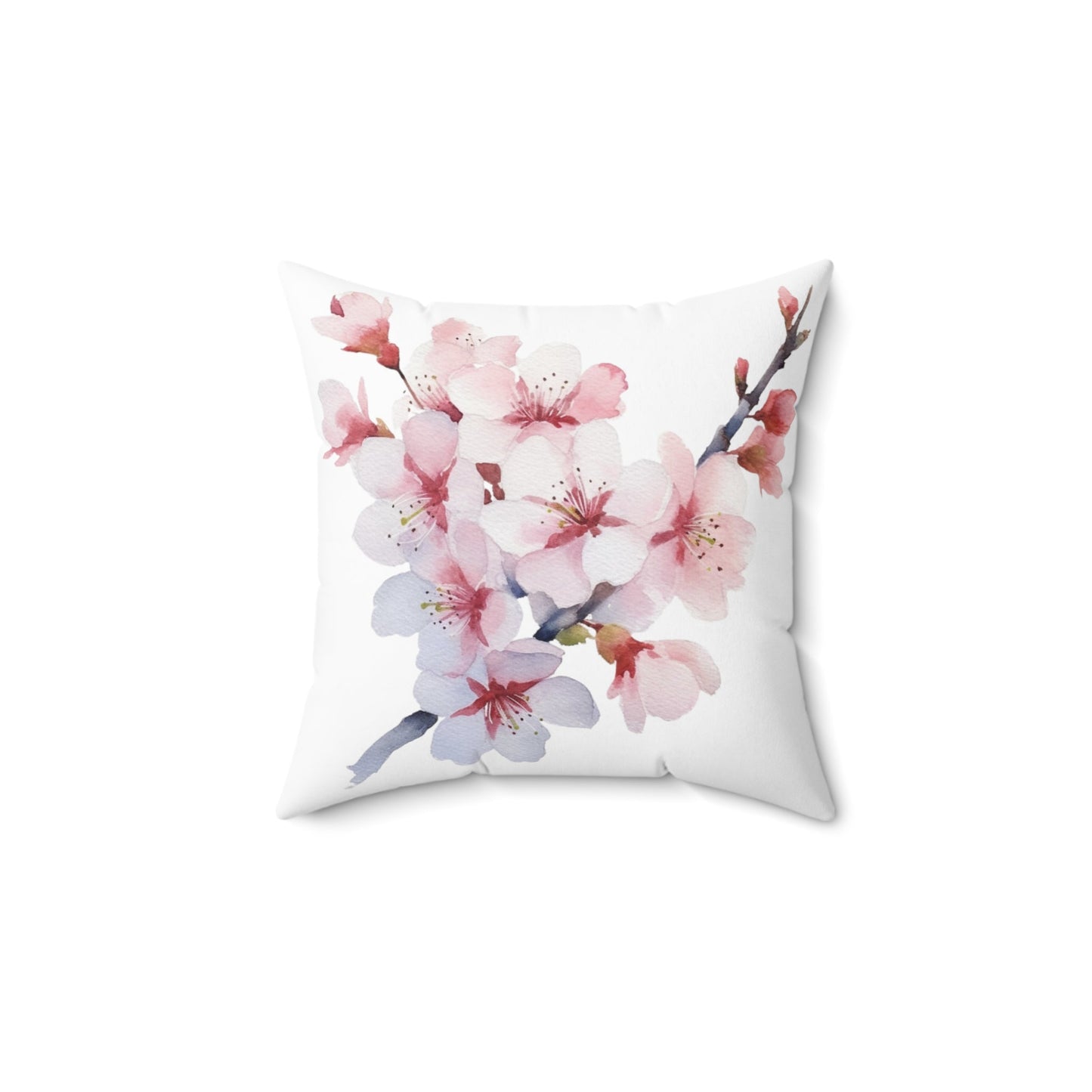 Pink Spring Flower Blossom Square Pillow (vi) - Pillow - Kristine Celestine