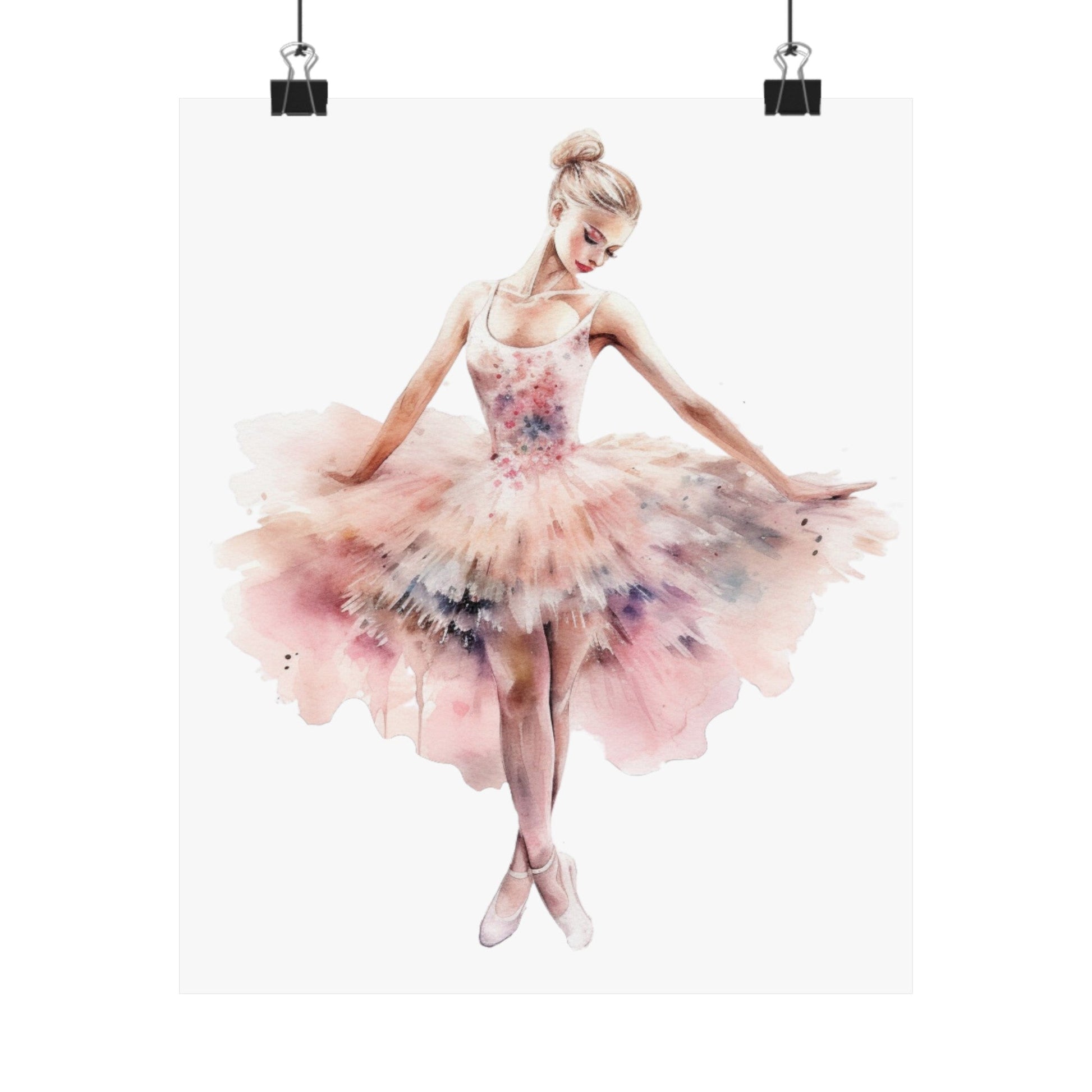 Lovely Pink Ballerina Princess Wall Art Poster (A9) - Poster - Kristine Celestine