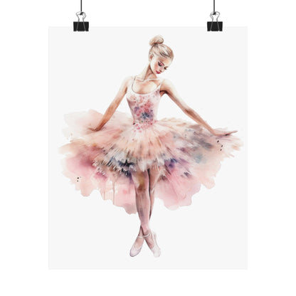 Lovely Pink Ballerina Princess Wall Art Poster (A9) - Poster - Kristine Celestine