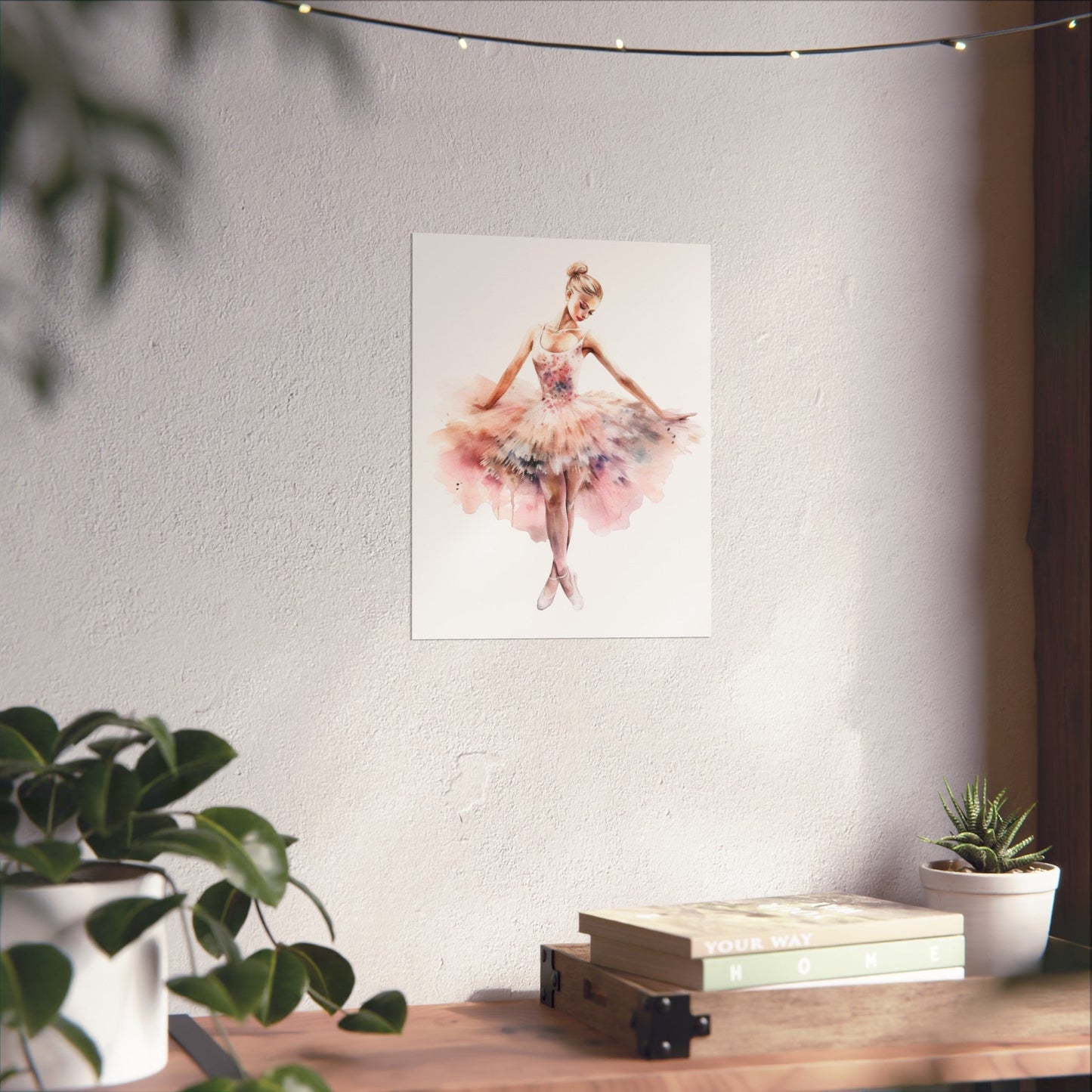 Lovely Pink Ballerina Princess Wall Art Poster (A9) - Poster - Kristine Celestine