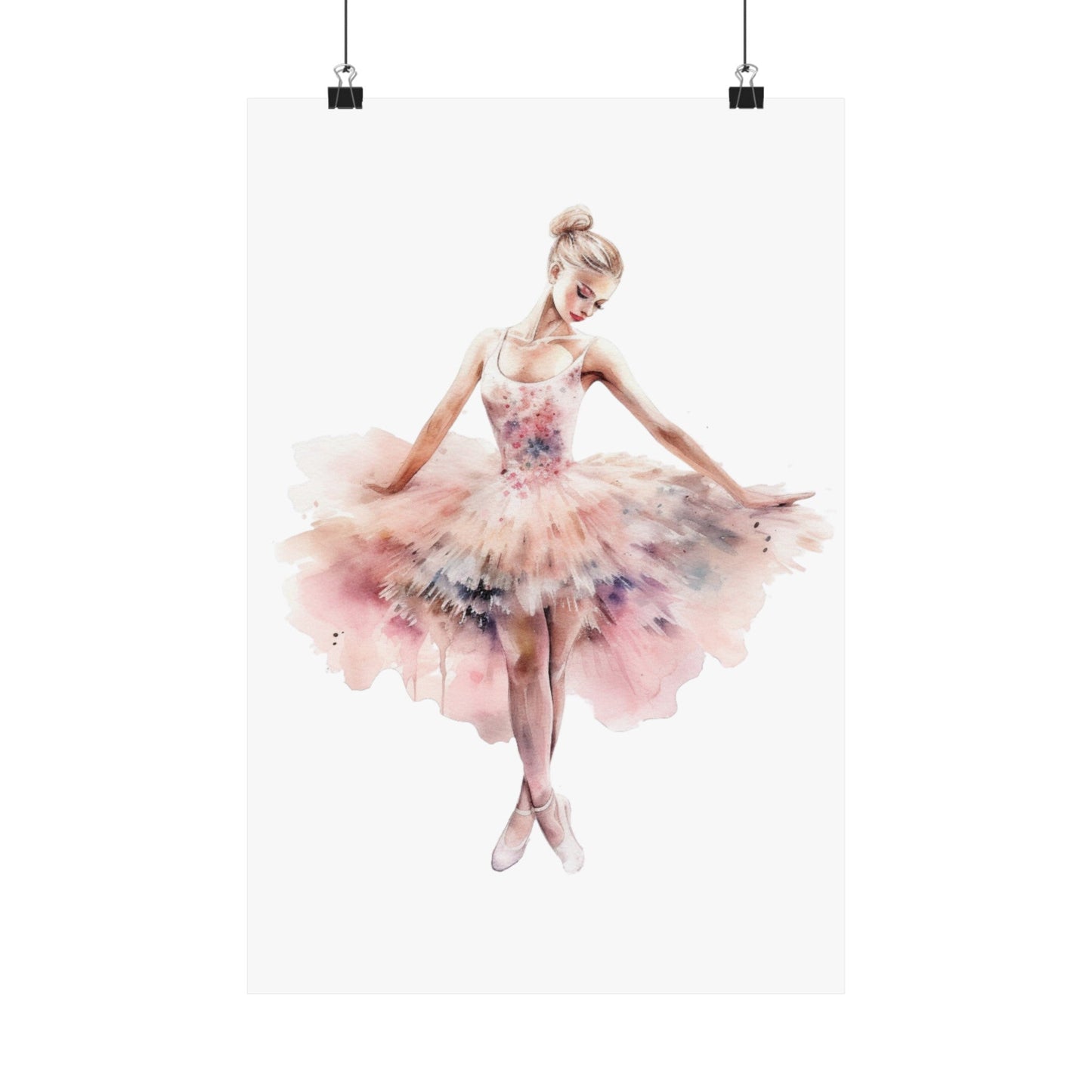 Lovely Pink Ballerina Princess Wall Art Poster (A9) - Poster - Kristine Celestine