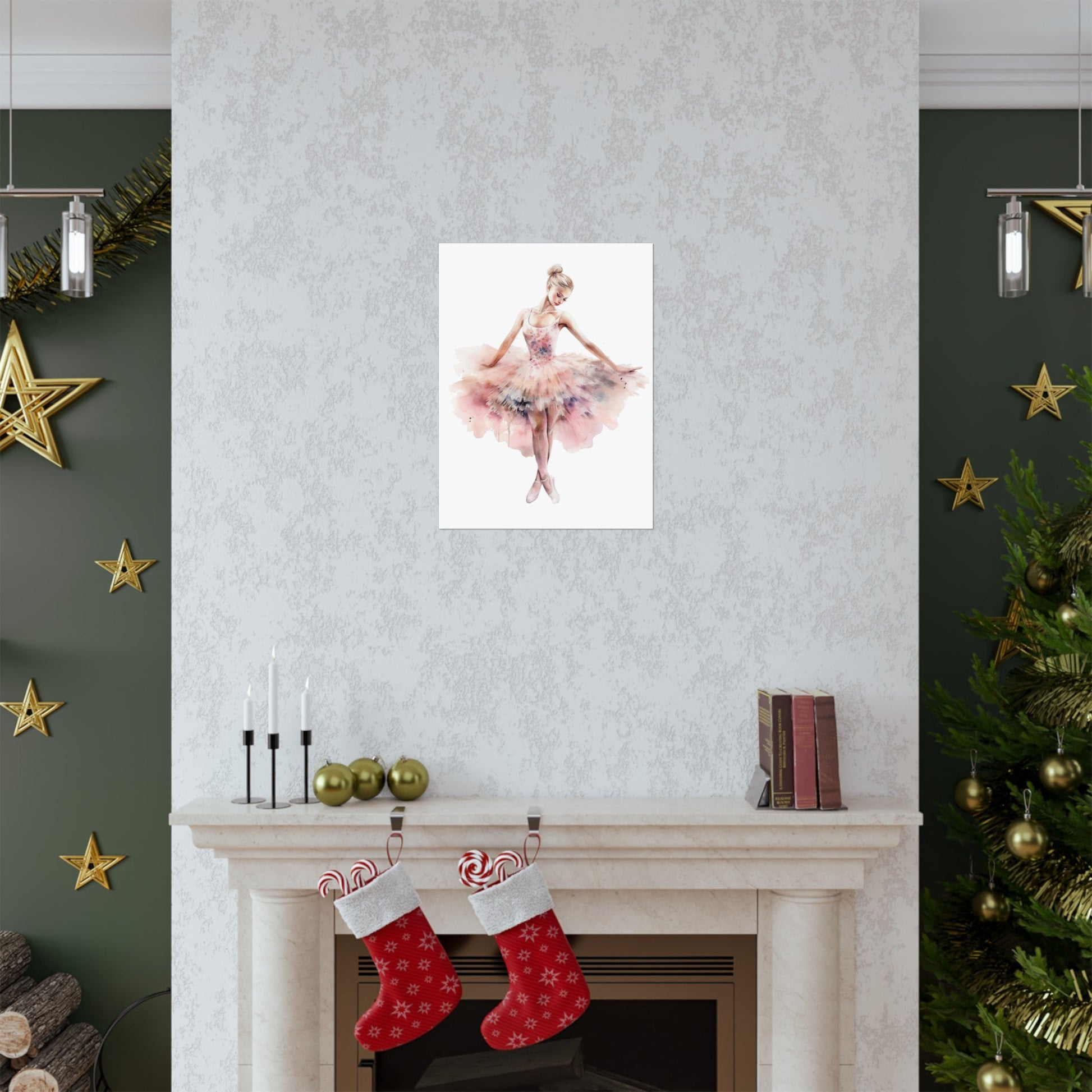 Lovely Pink Ballerina Princess Wall Art Poster (A9) - Poster - Kristine Celestine