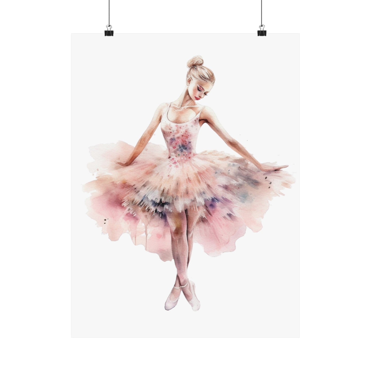 Lovely Pink Ballerina Princess Wall Art Poster (A9) - Poster - Kristine Celestine