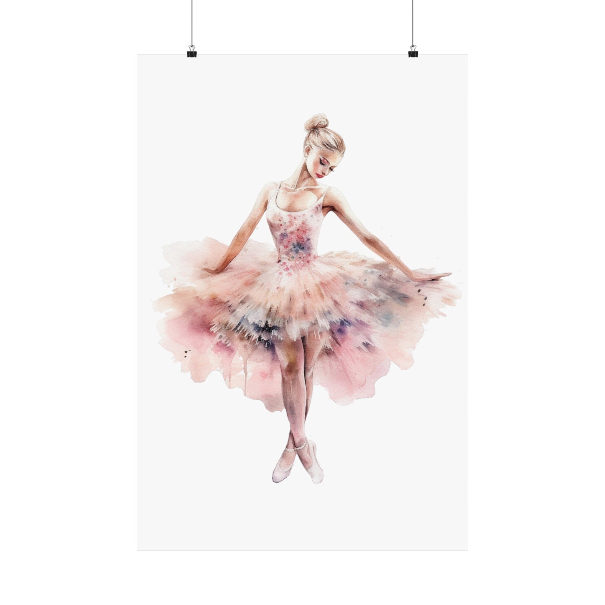 Lovely Pink Ballerina Princess Wall Art Poster (A9) - Poster - Kristine Celestine