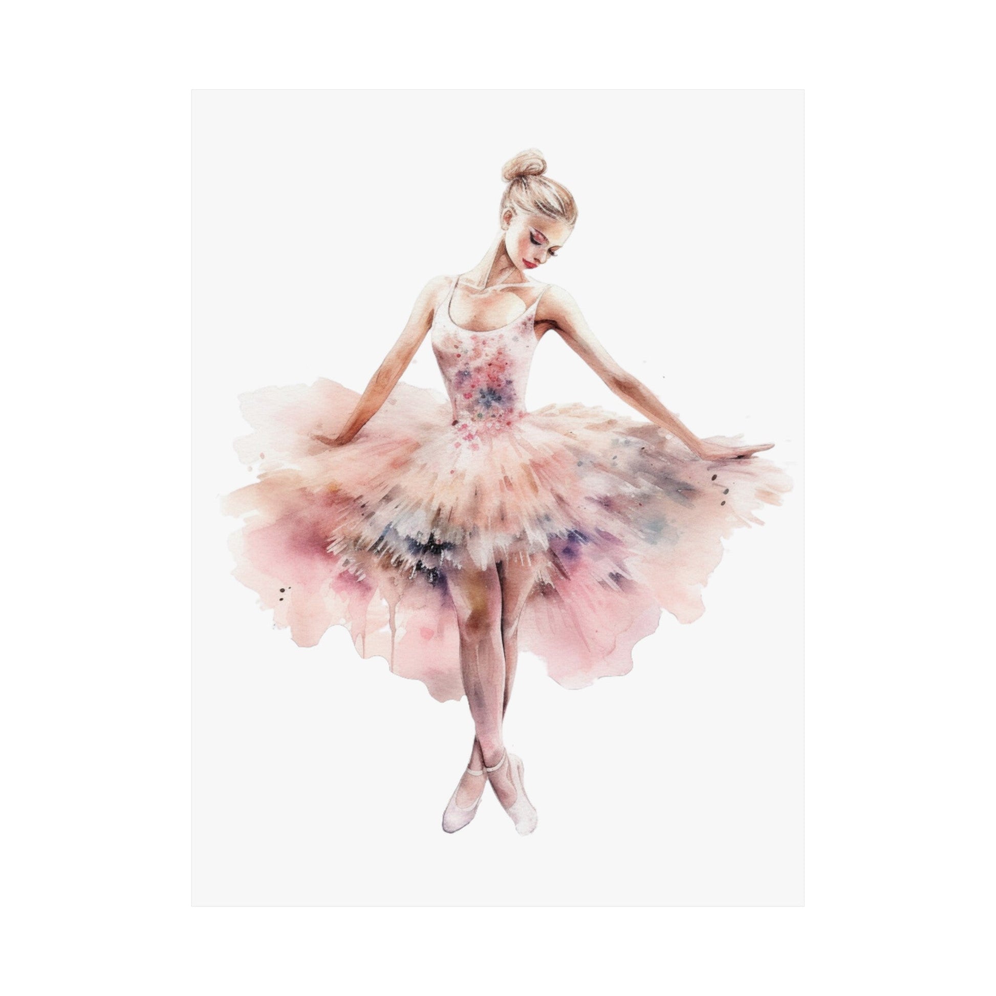 Lovely Pink Ballerina Princess Wall Art Poster (A9) - Poster - Kristine Celestine