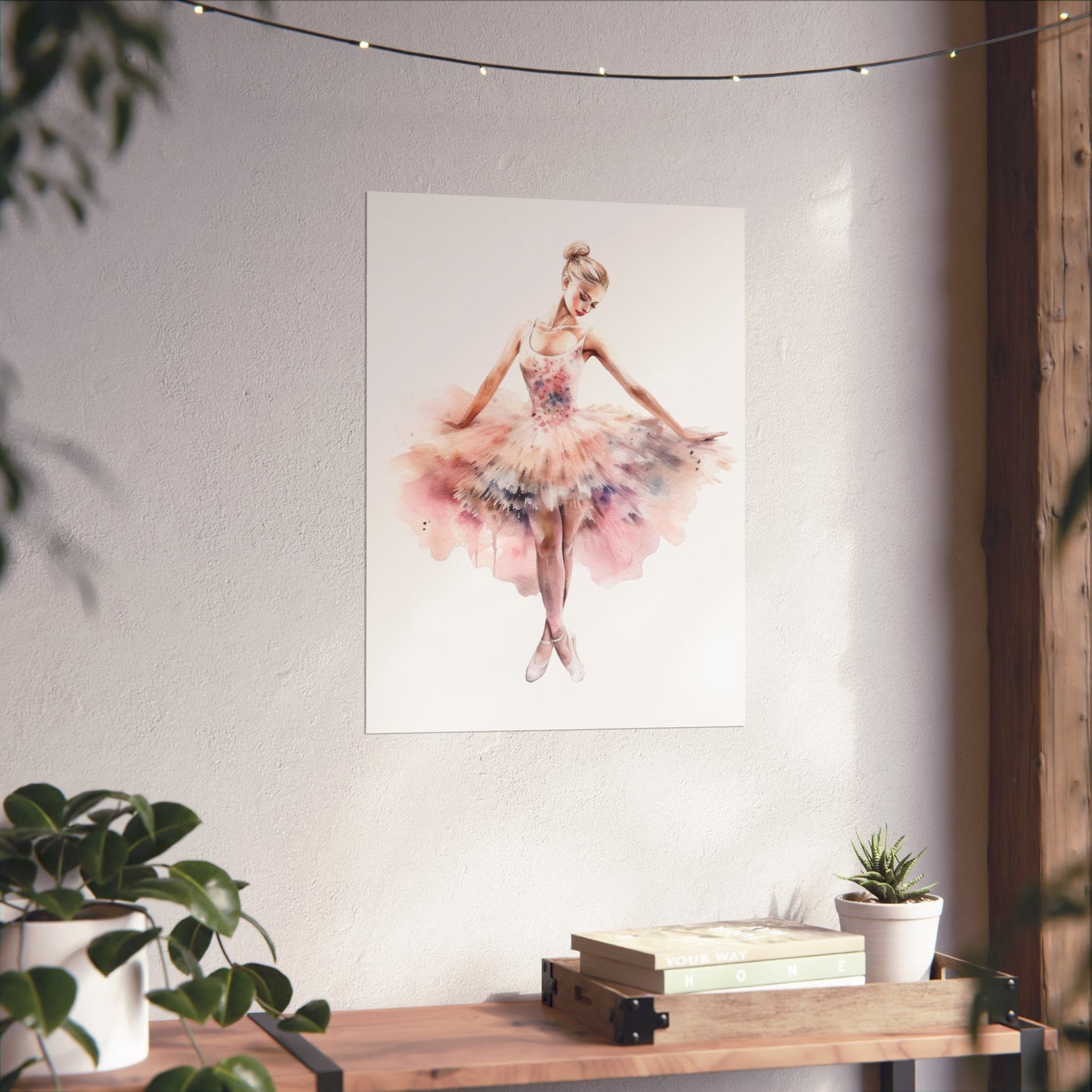 Lovely Pink Ballerina Princess Wall Art Poster (A9) - Poster - Kristine Celestine