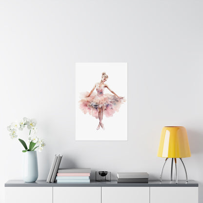 Lovely Pink Ballerina Princess Wall Art Poster (A9) - Poster - Kristine Celestine