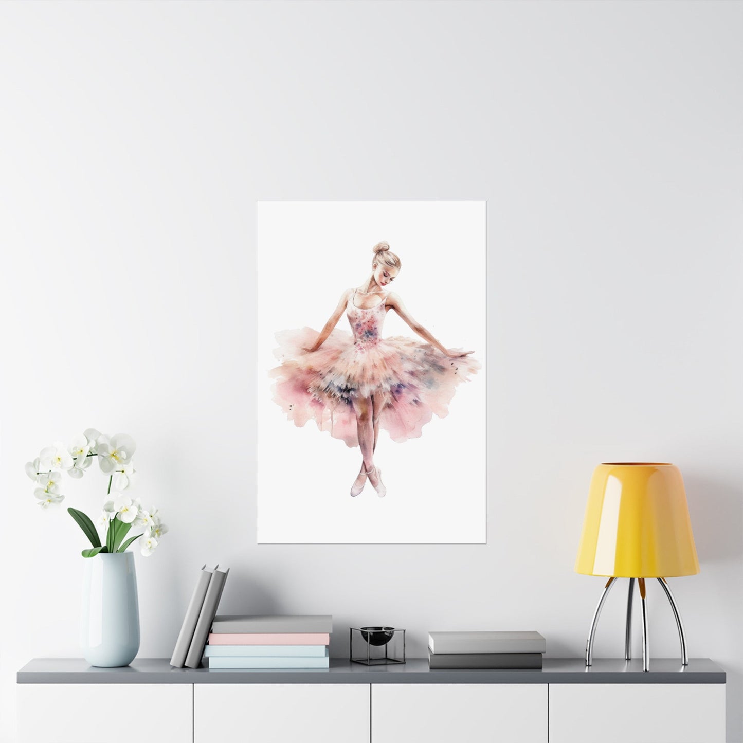 Lovely Pink Ballerina Princess Wall Art Poster (A9) - Poster - Kristine Celestine