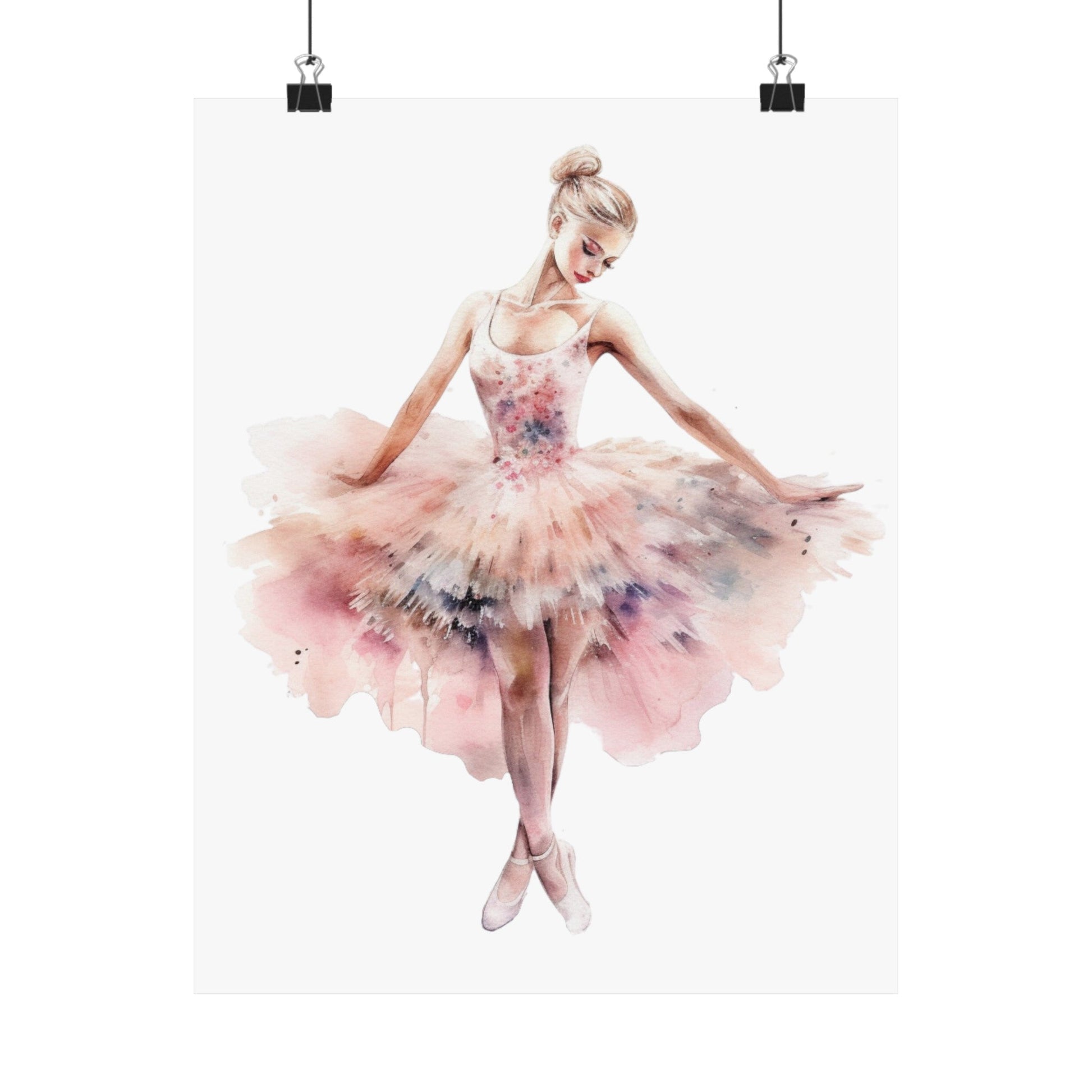 Lovely Pink Ballerina Princess Wall Art Poster (A9) - Poster - Kristine Celestine