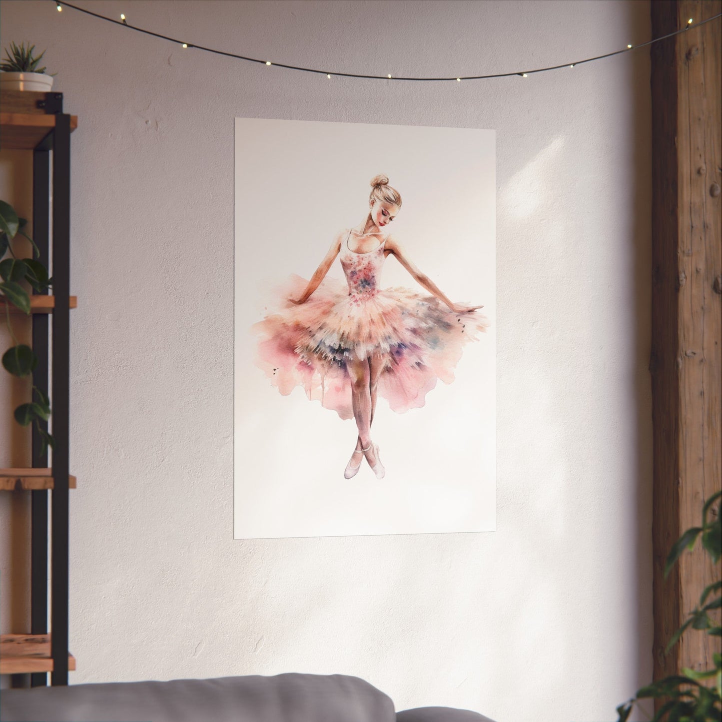 Lovely Pink Ballerina Princess Wall Art Poster (A9) - Poster - Kristine Celestine