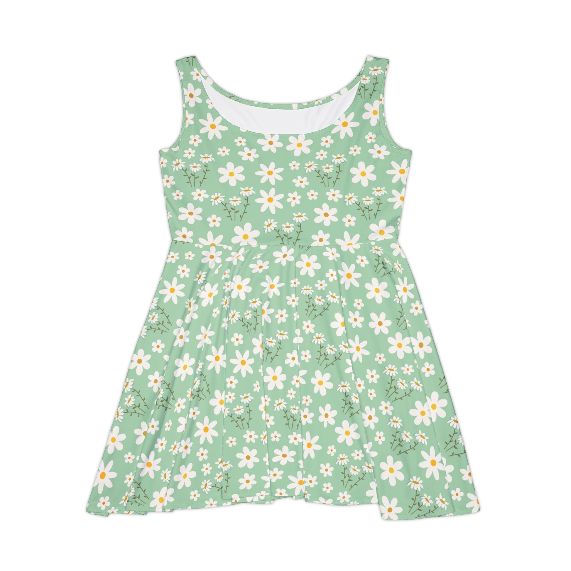 Mint Daisy Delight Women's Skater Dress - Dress - Kristine Celestine