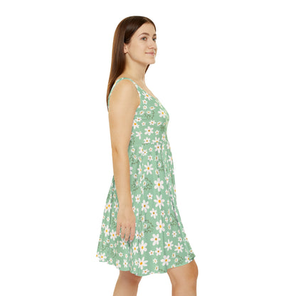 Mint Daisy Delight Women's Skater Dress - Dress - Kristine Celestine