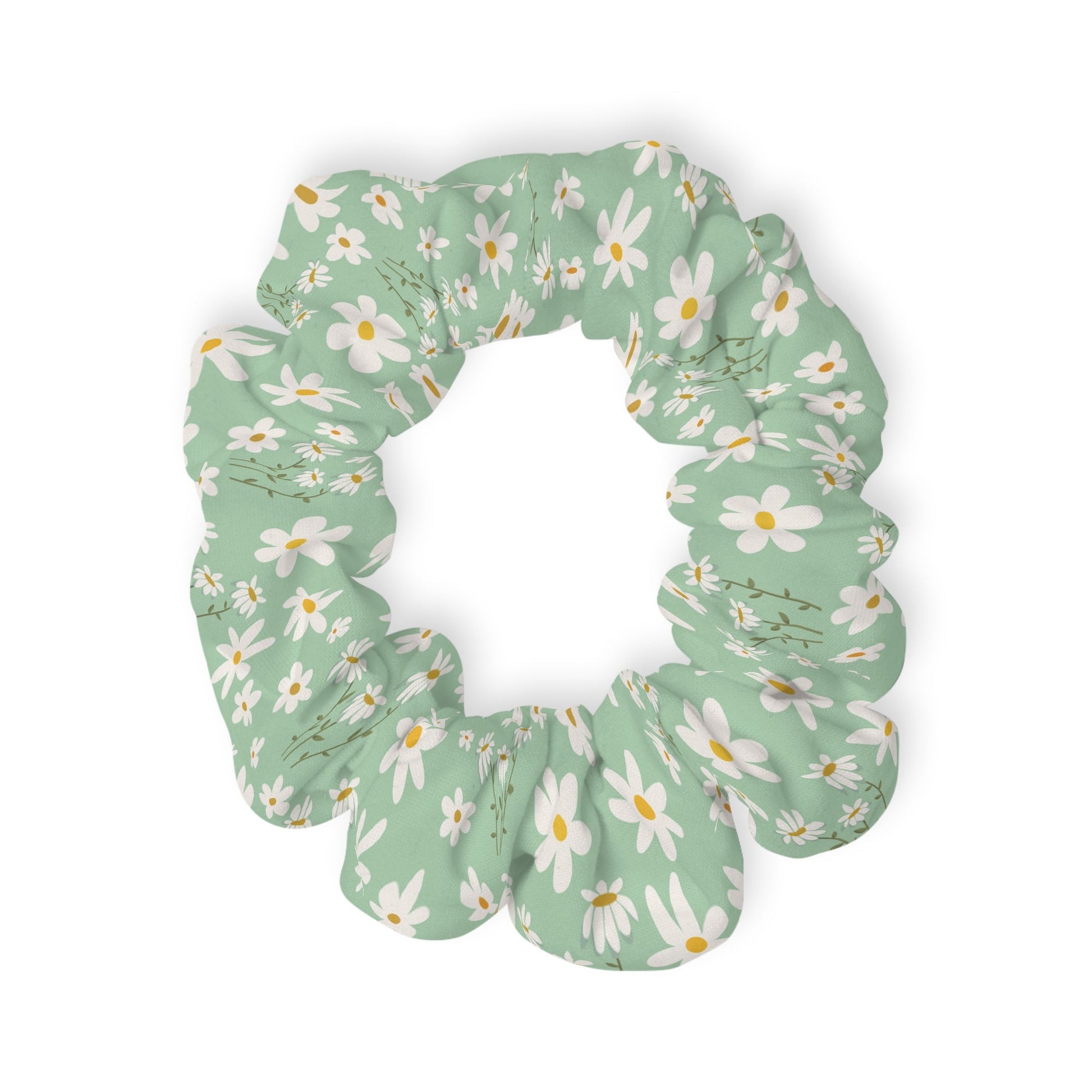 Mint Daisy Delight Scrunchie - Hair Accessories - Kristine Celestine