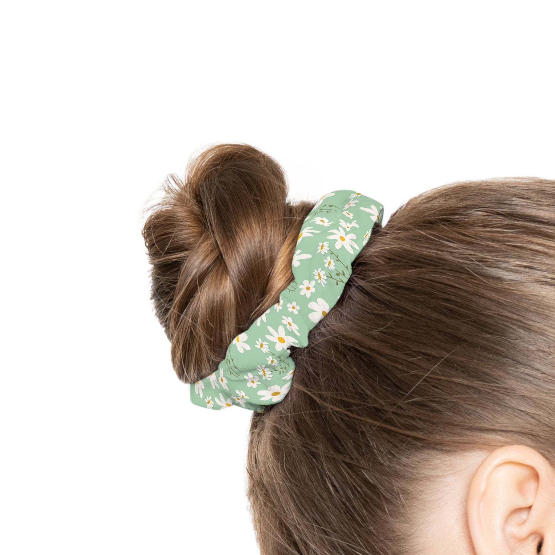 Mint Daisy Delight Scrunchie - Hair Accessories - Kristine Celestine