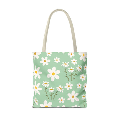 Mint Daisy Delight Tote Bag - Bags - Kristine Celestine