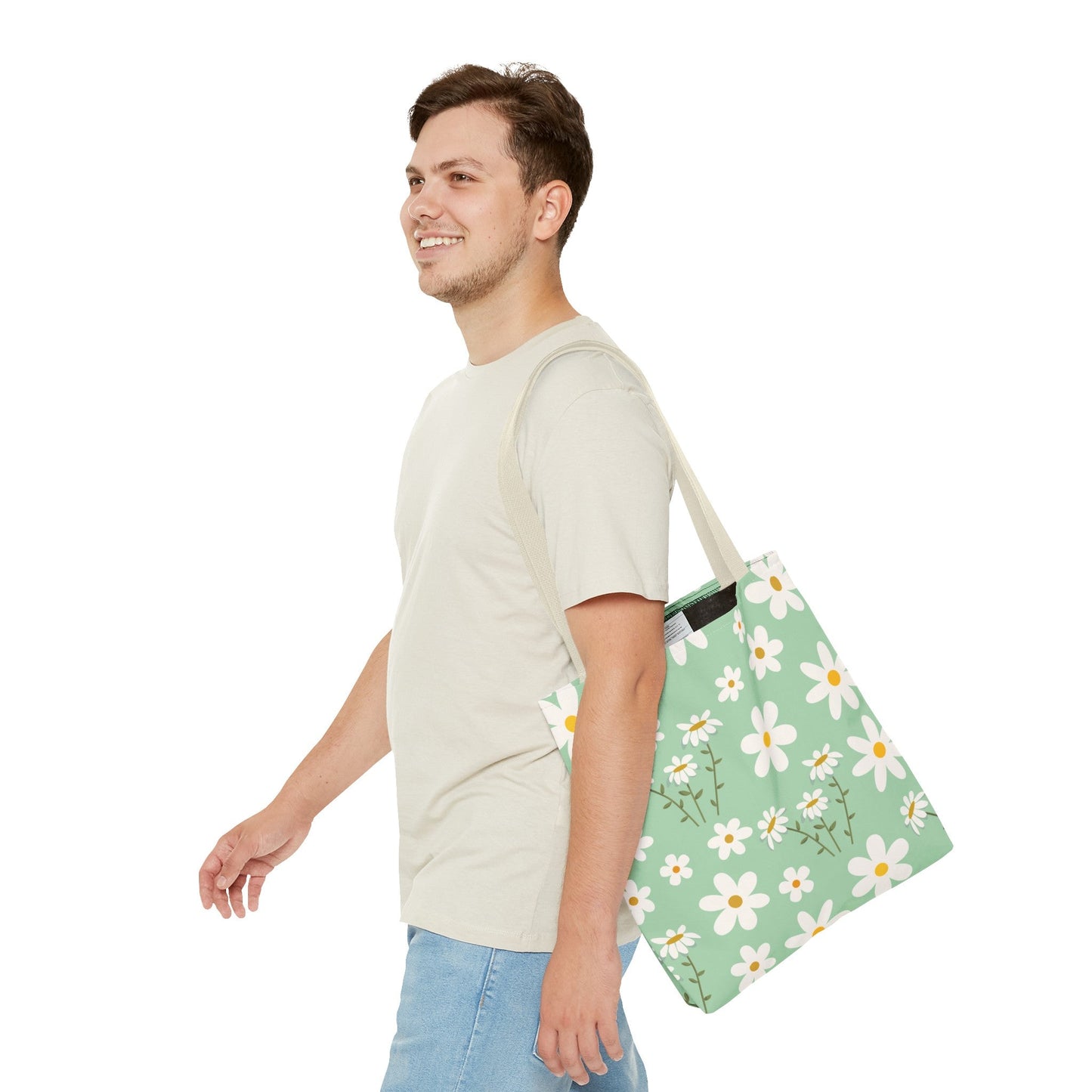 Mint Daisy Delight Tote Bag - Bags - Kristine Celestine