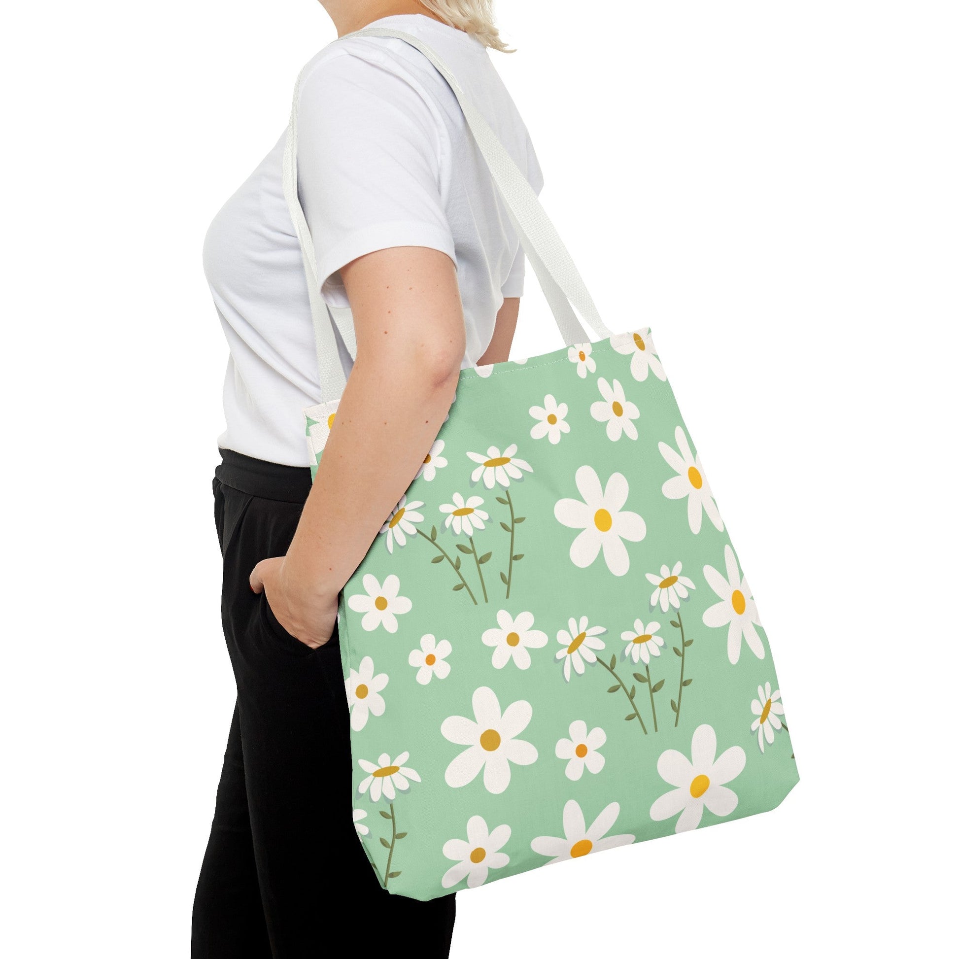 Mint Daisy Delight Tote Bag - Bags - Kristine Celestine