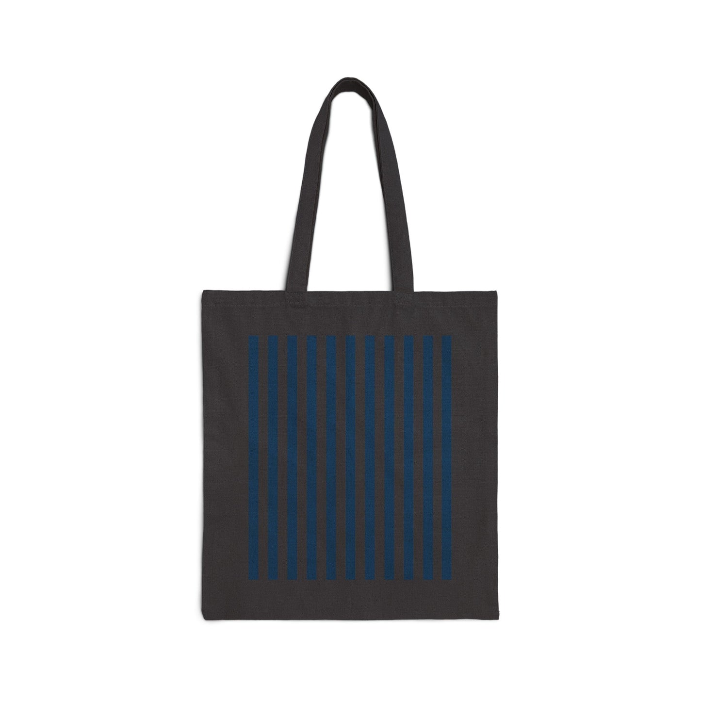 Navy Blue Stripes Cotton Canvas Tote Bag - Bags - Kristine Celestine