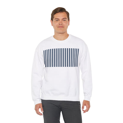 Navy Blue Stripes Crewneck Sweatshirt - Sweatshirt - Kristine Celestine