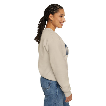 Navy Blue Stripes Crewneck Sweatshirt - Sweatshirt - Kristine Celestine