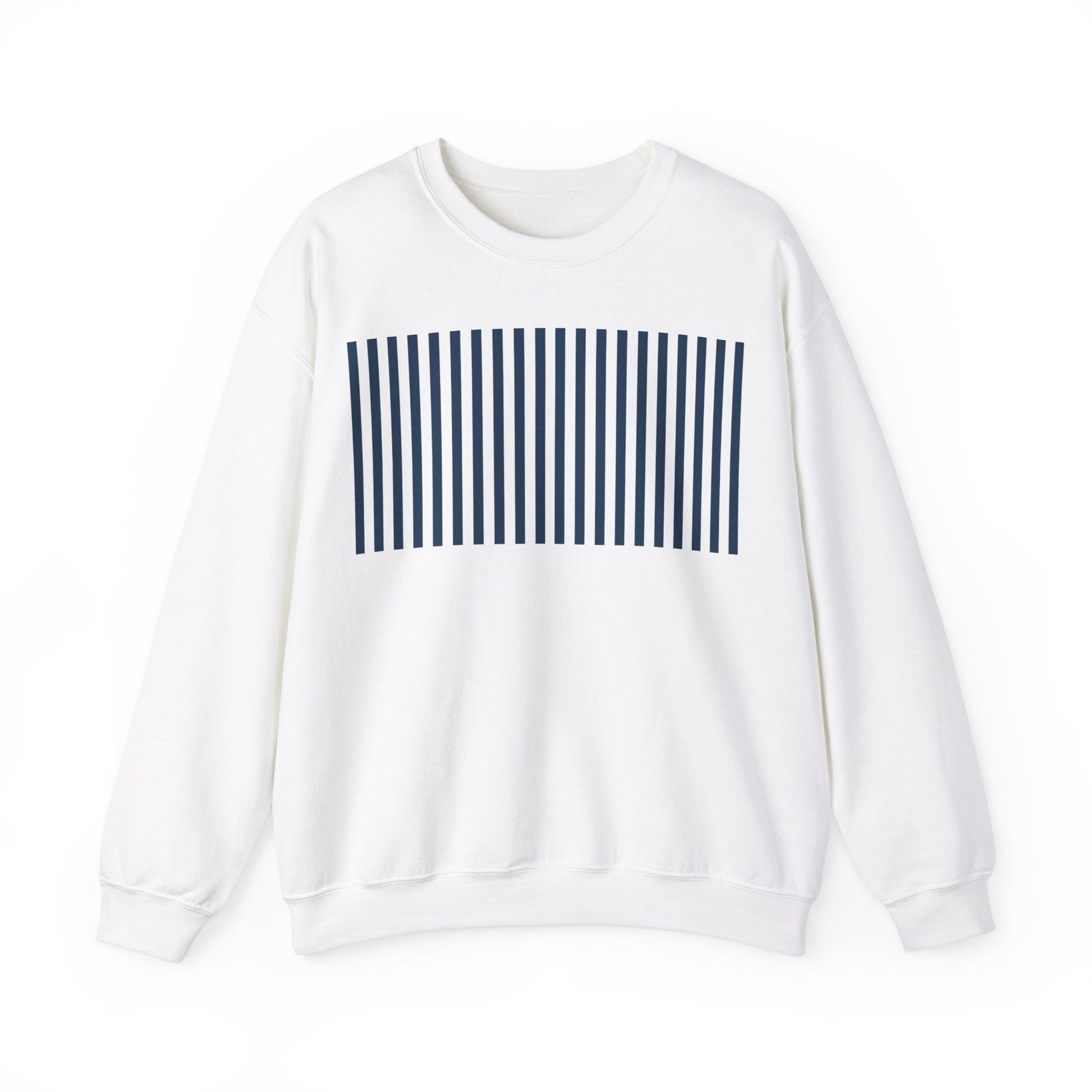 Navy Blue Stripes Crewneck Sweatshirt - Sweatshirt - Kristine Celestine