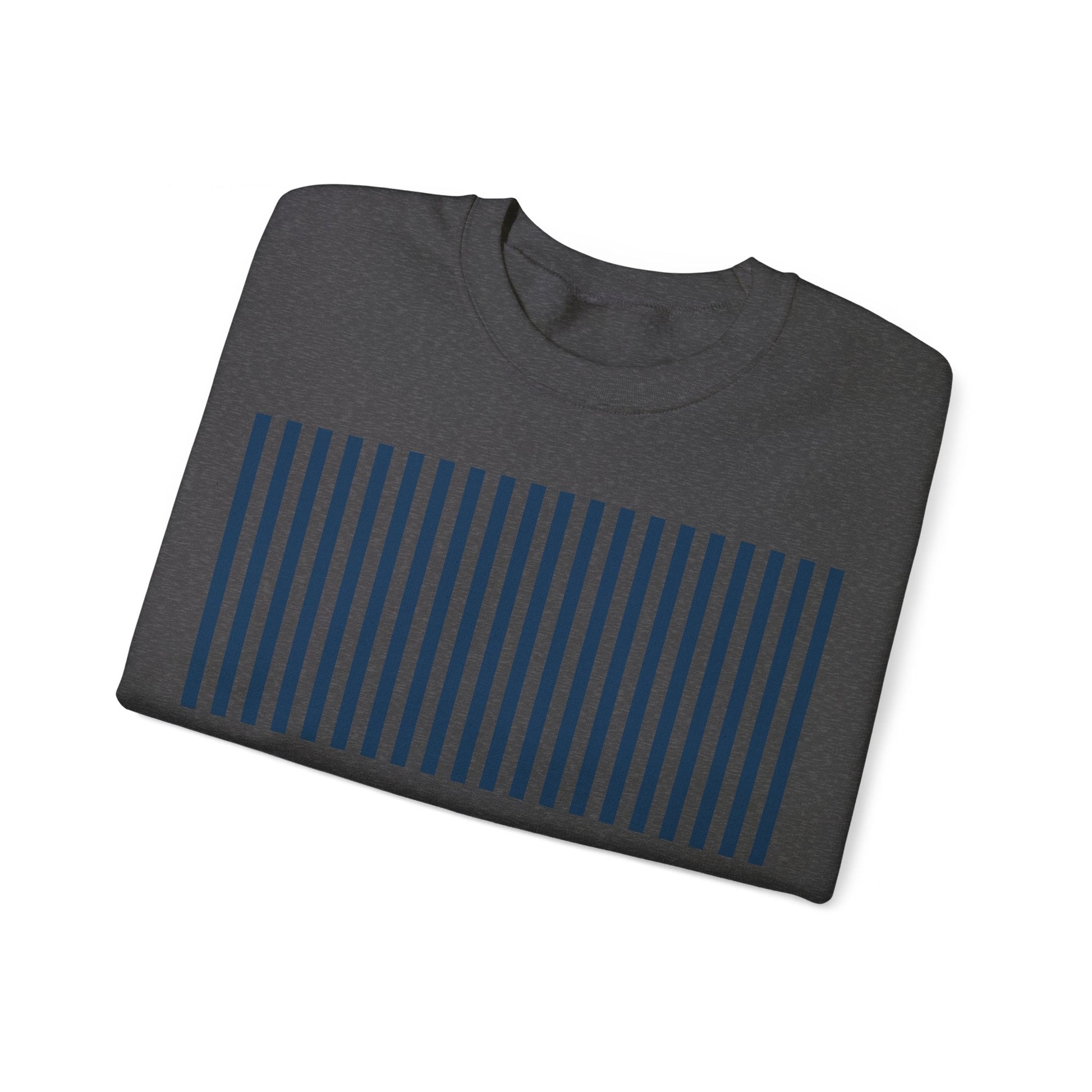 Navy Blue Stripes Crewneck Sweatshirt - Sweatshirt - Kristine Celestine