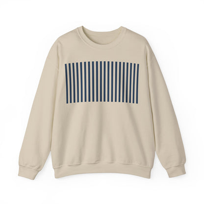 Navy Blue Stripes Crewneck Sweatshirt - Sweatshirt - Kristine Celestine