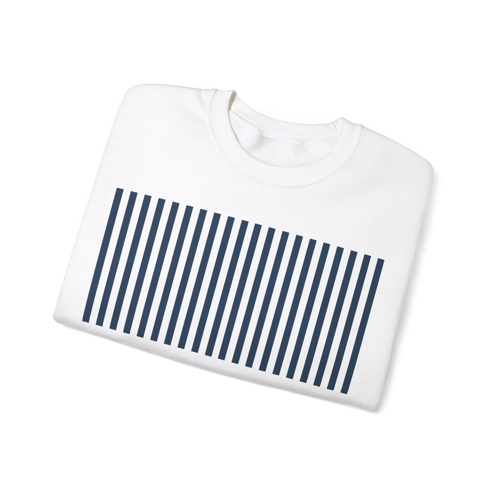 Navy Blue Stripes Crewneck Sweatshirt - Sweatshirt - Kristine Celestine