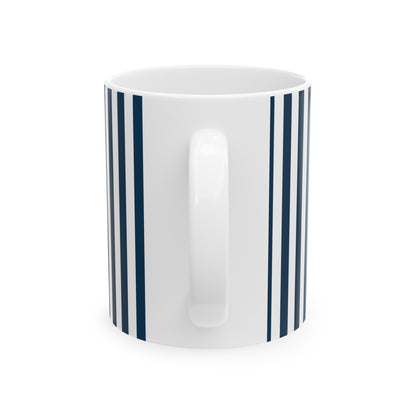 Navy Blue Stripes Mug - Mug - Kristine Celestine