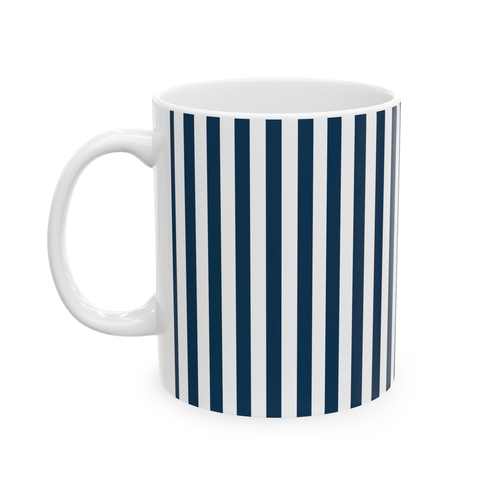 Navy Blue Stripes Mug - Mug - Kristine Celestine