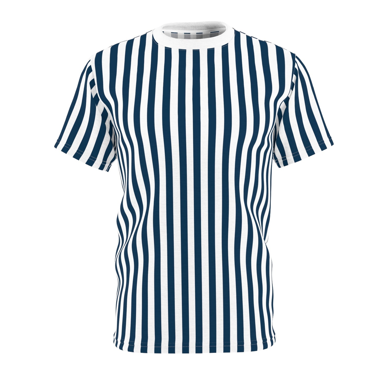 Navy Blue Stripes Patterned T - Shirt - T - Shirt - Kristine Celestine