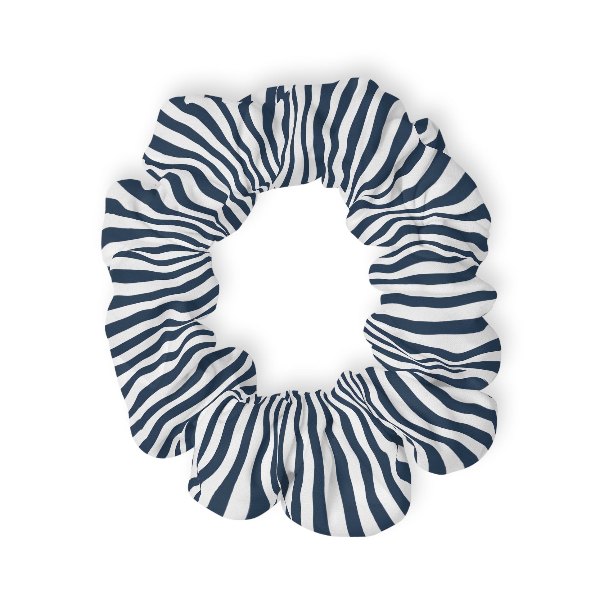 Navy Blue Stripes Scrunchie - Hair Accessories - Kristine Celestine