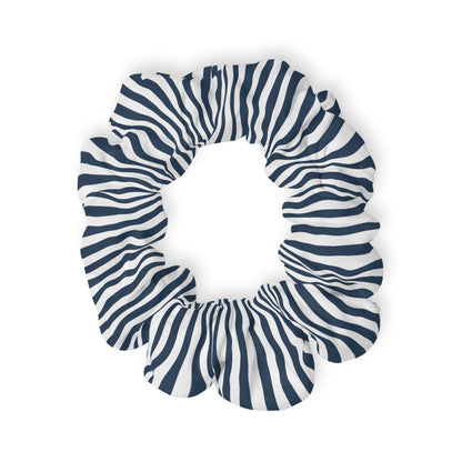 Navy Blue Stripes Scrunchie - Hair Accessories - Kristine Celestine