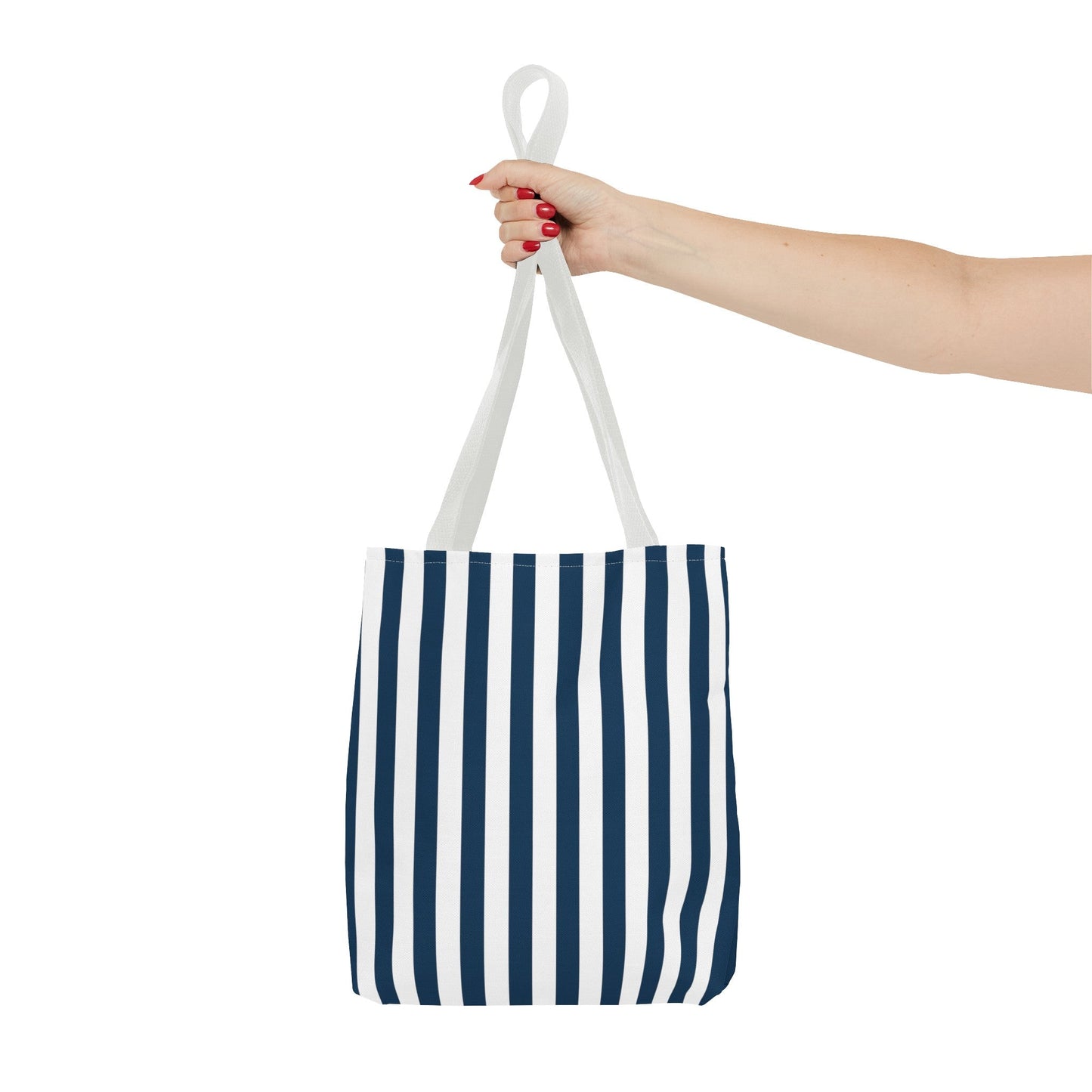 Navy Blue Stripes Tote Bag - Bags - Kristine Celestine