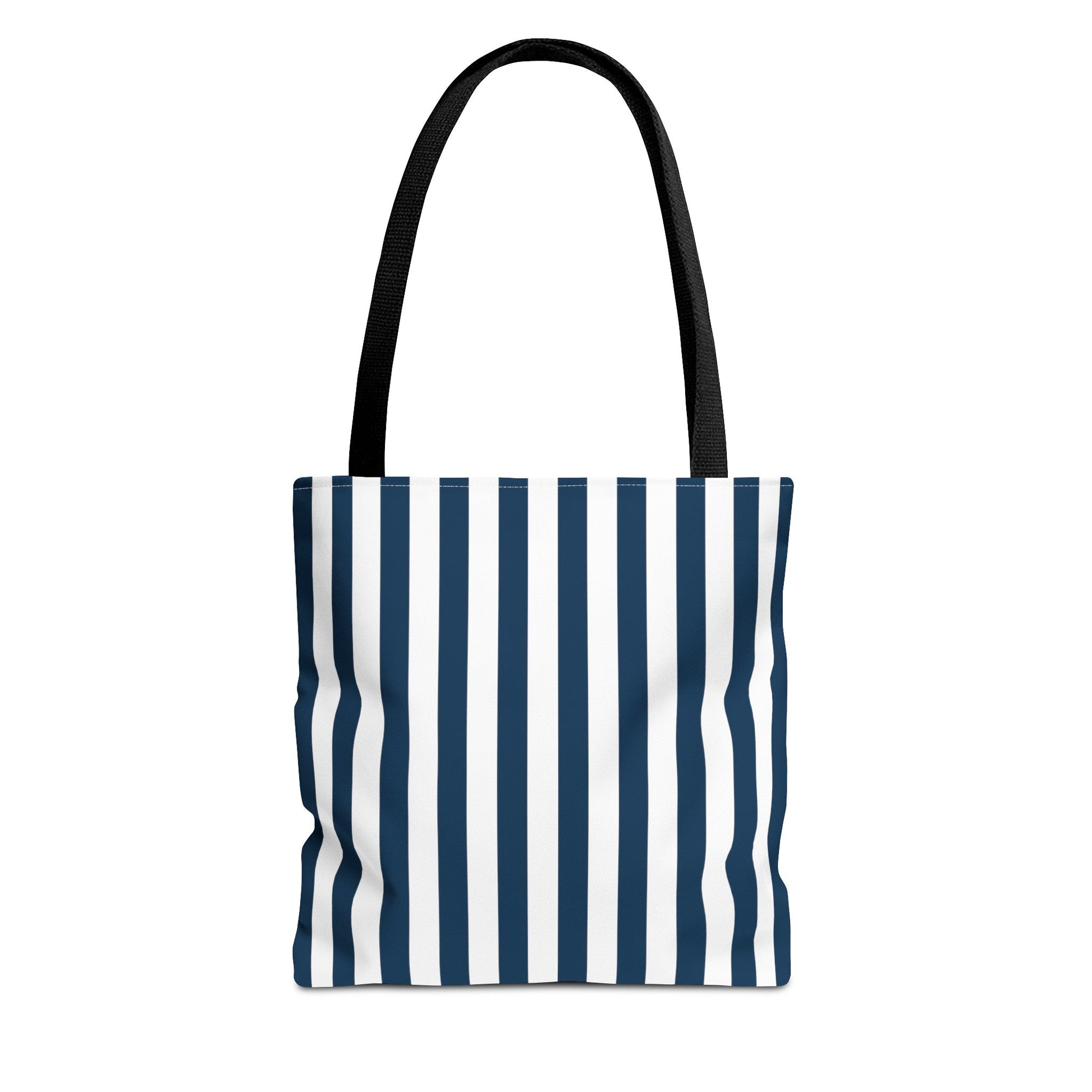 Navy Blue Stripes Tote Bag - Bags - Kristine Celestine