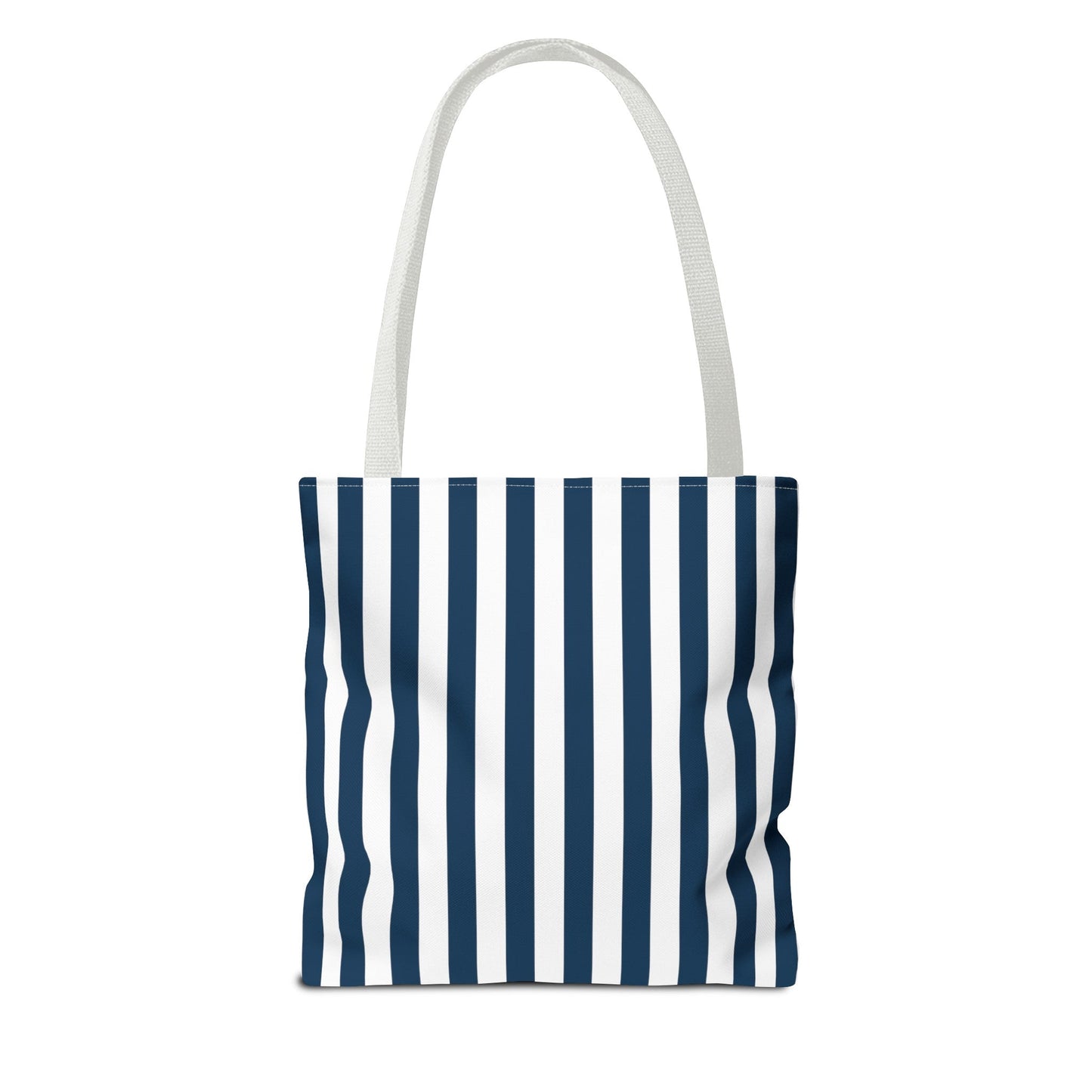 Navy Blue Stripes Tote Bag - Bags - Kristine Celestine