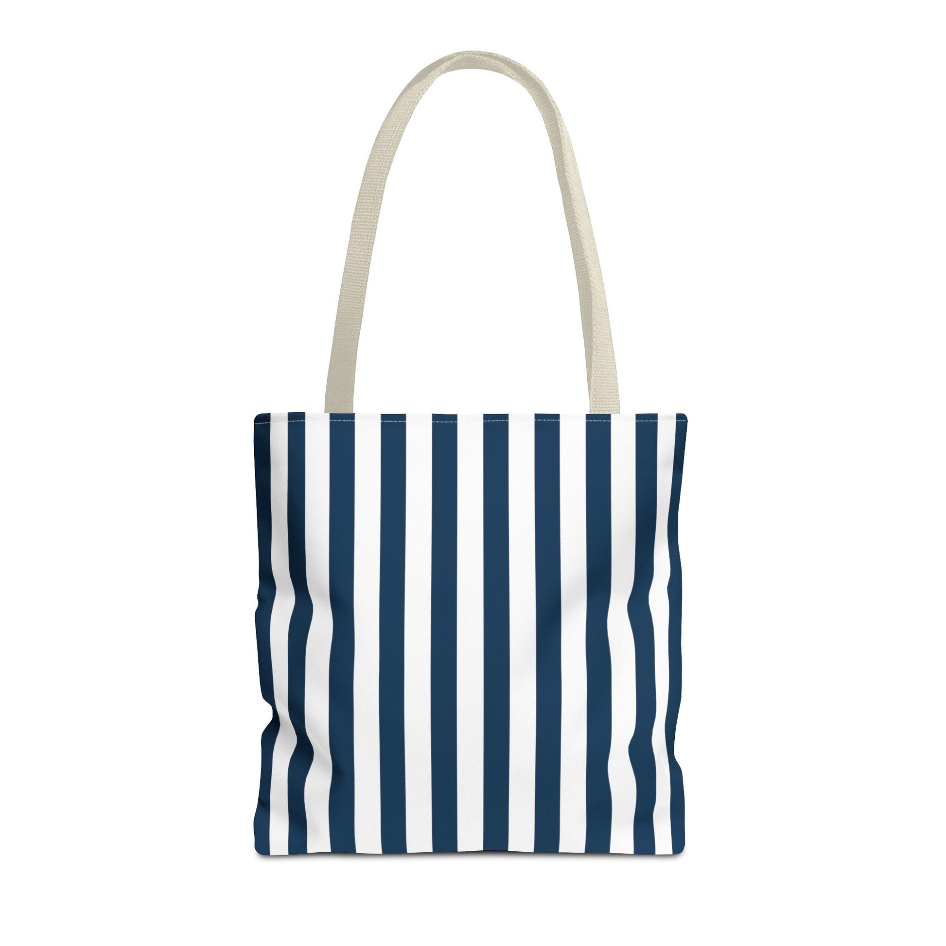 Navy Blue Stripes Tote Bag - Bags - Kristine Celestine