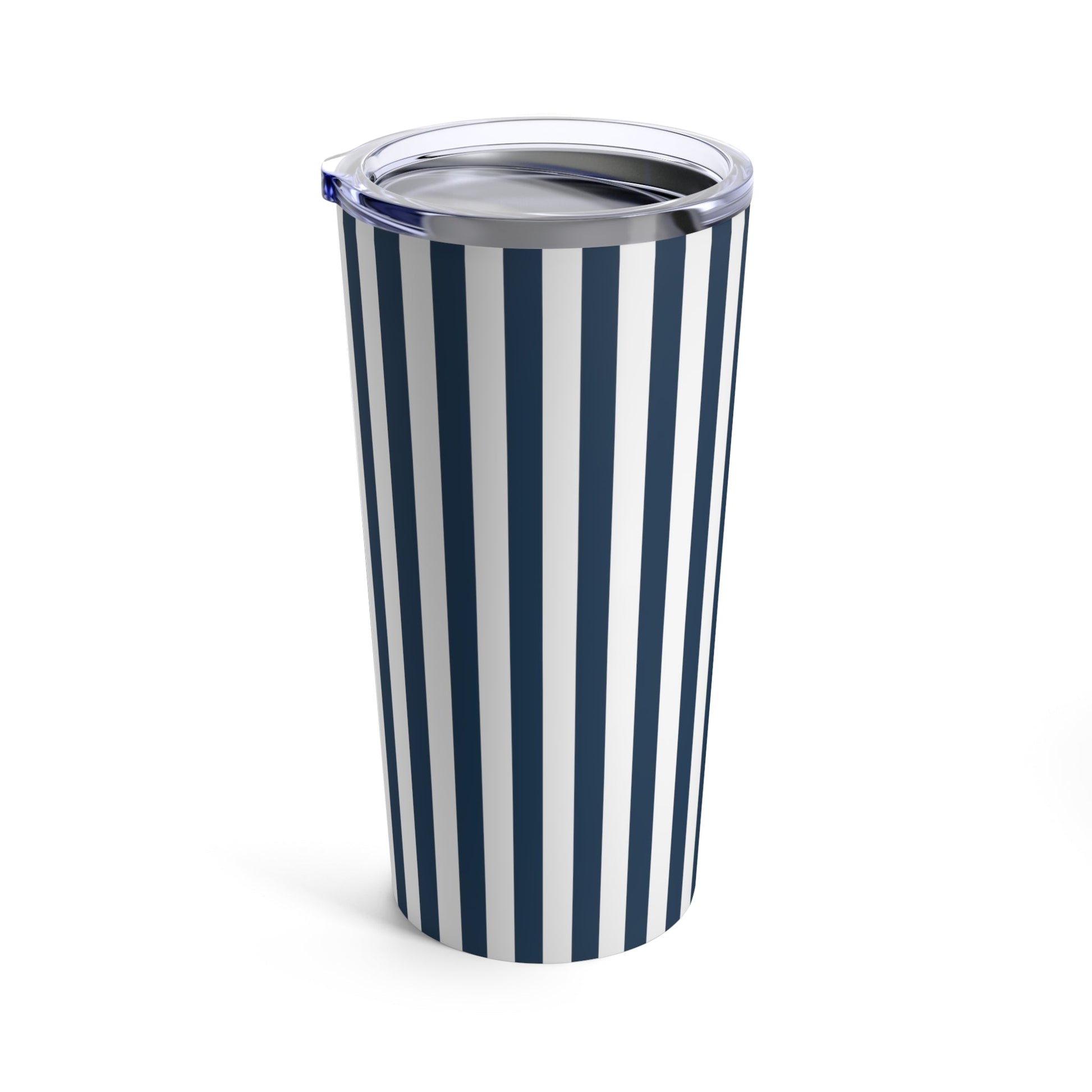 Navy Blue Stripes Tumbler 20 oz - Tumbler - Kristine Celestine