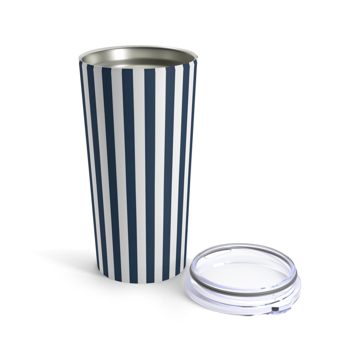 Navy Blue Stripes Tumbler 20 oz - Tumbler - Kristine Celestine