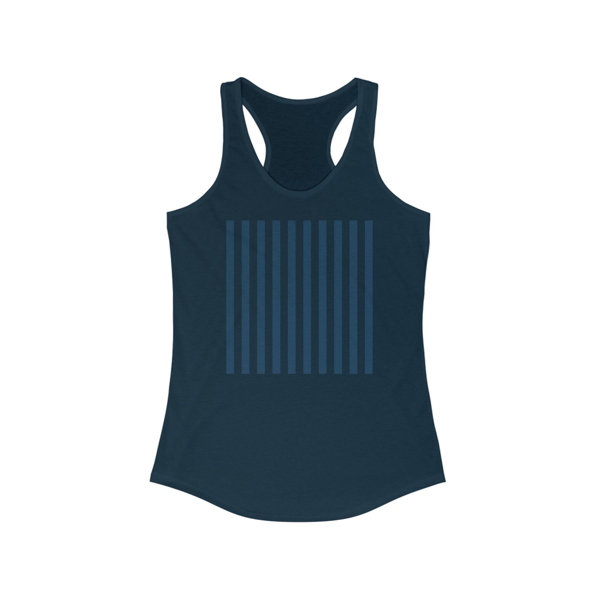 Navy Blue Stripes Women's Tank Top - Tank Top - Kristine Celestine